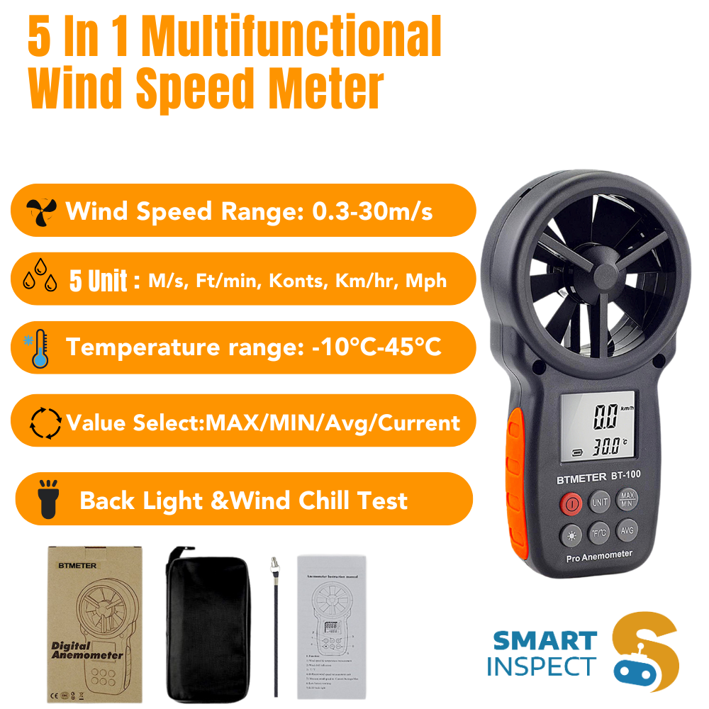 Digital Anemometer Handheld Wind Speed Meter