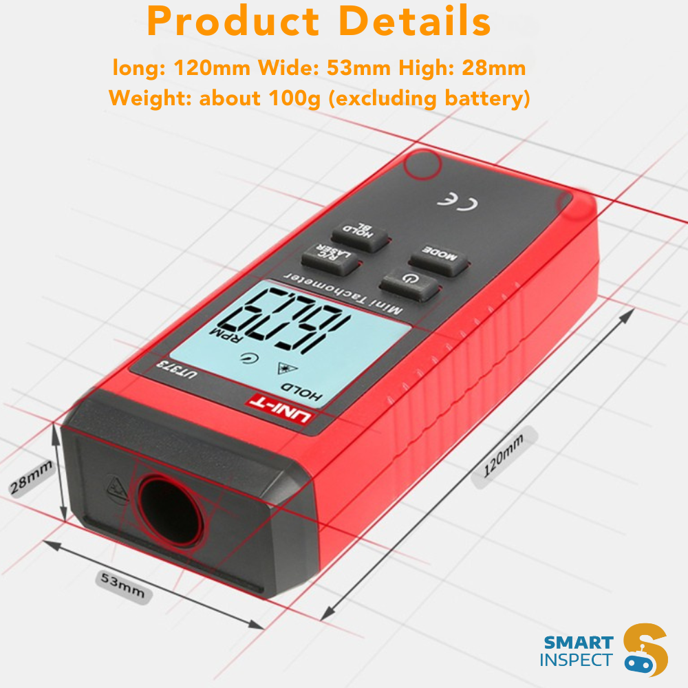 Digital Tachometer Laser / Contact / Non-Contact Smart Sensor