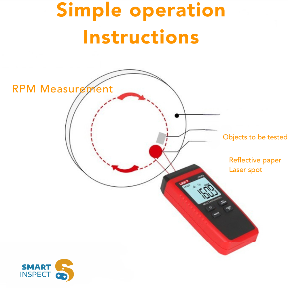 Digital Tachometer Laser / Contact / Non-Contact Smart Sensor