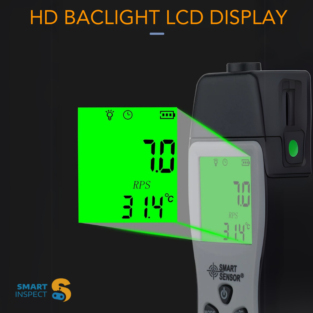 Digital Tachometer, Non Contact Laser Photo Sensor