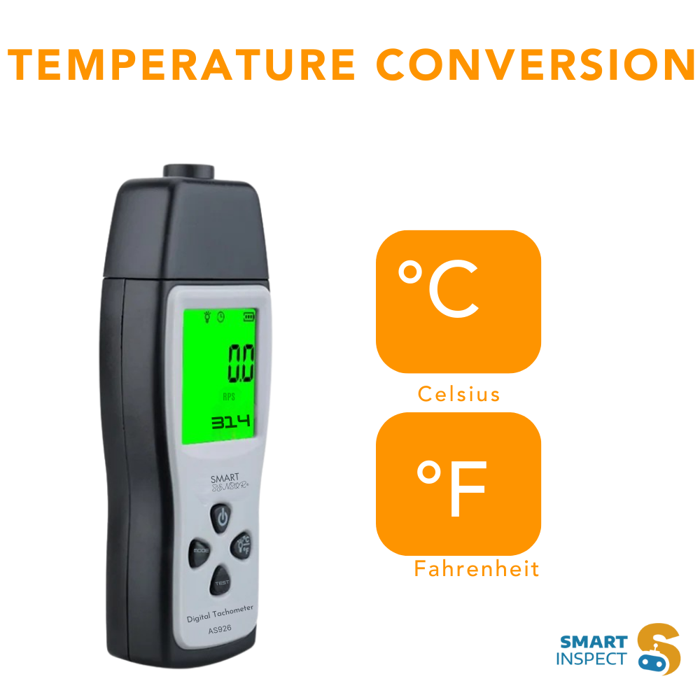 Digital Tachometer, Non Contact Laser Photo Sensor