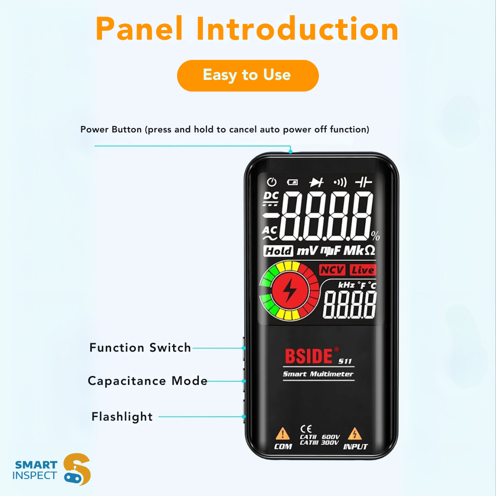 BSIDE Smart Digital Multimeter – T-RMS Tester