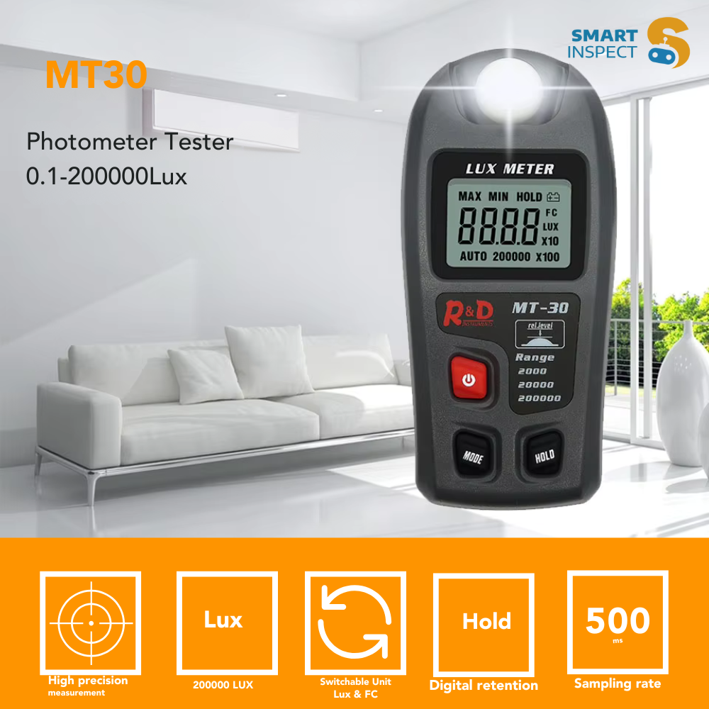 Digital Luxmeter/Digital Illuminance Light Meter with LCD Display