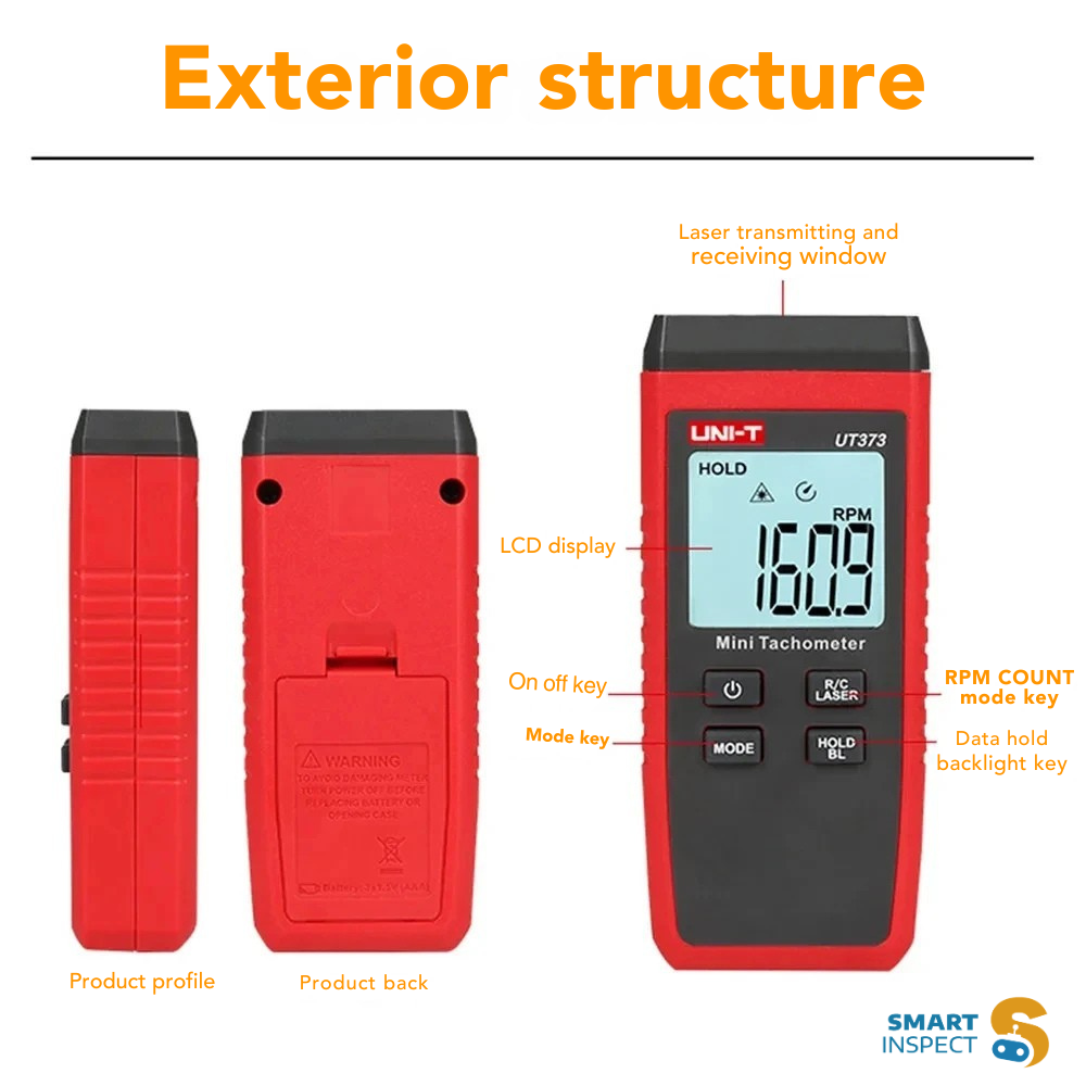 Digital Tachometer Laser / Contact / Non-Contact Smart Sensor