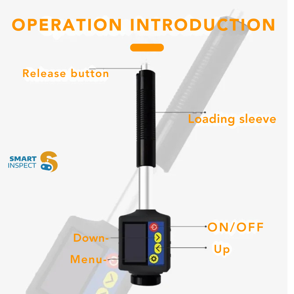 Portable 6-in-1 Metal Hardness Tester Detector