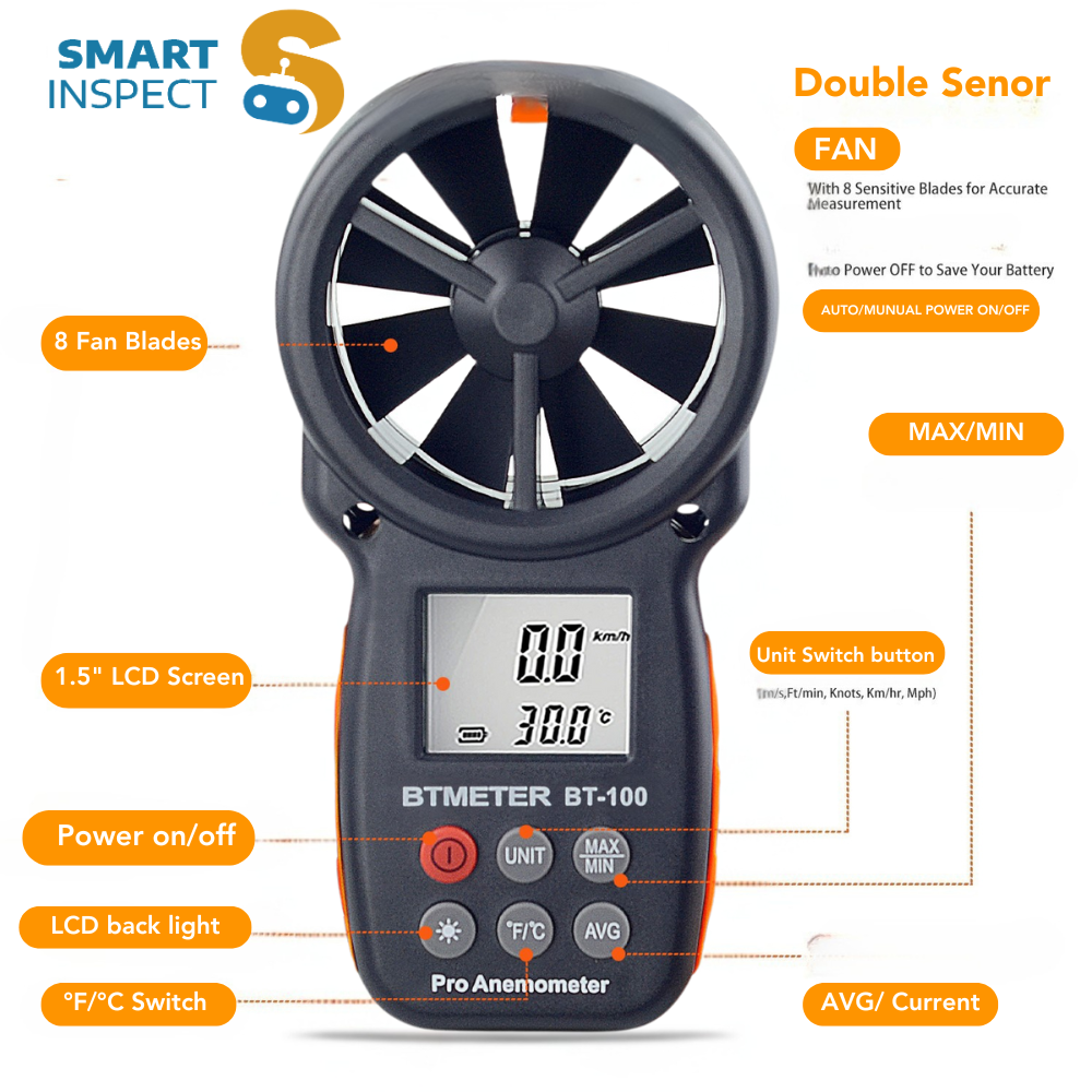 Digital Anemometer Handheld Wind Speed Meter