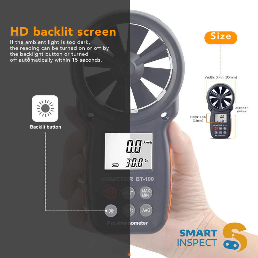 Digital Anemometer Handheld Wind Speed Meter