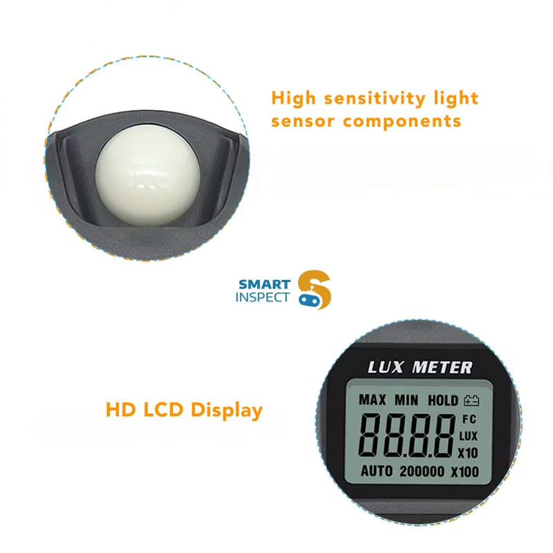 Digital Luxmeter/Digital Illuminance Light Meter with LCD Display