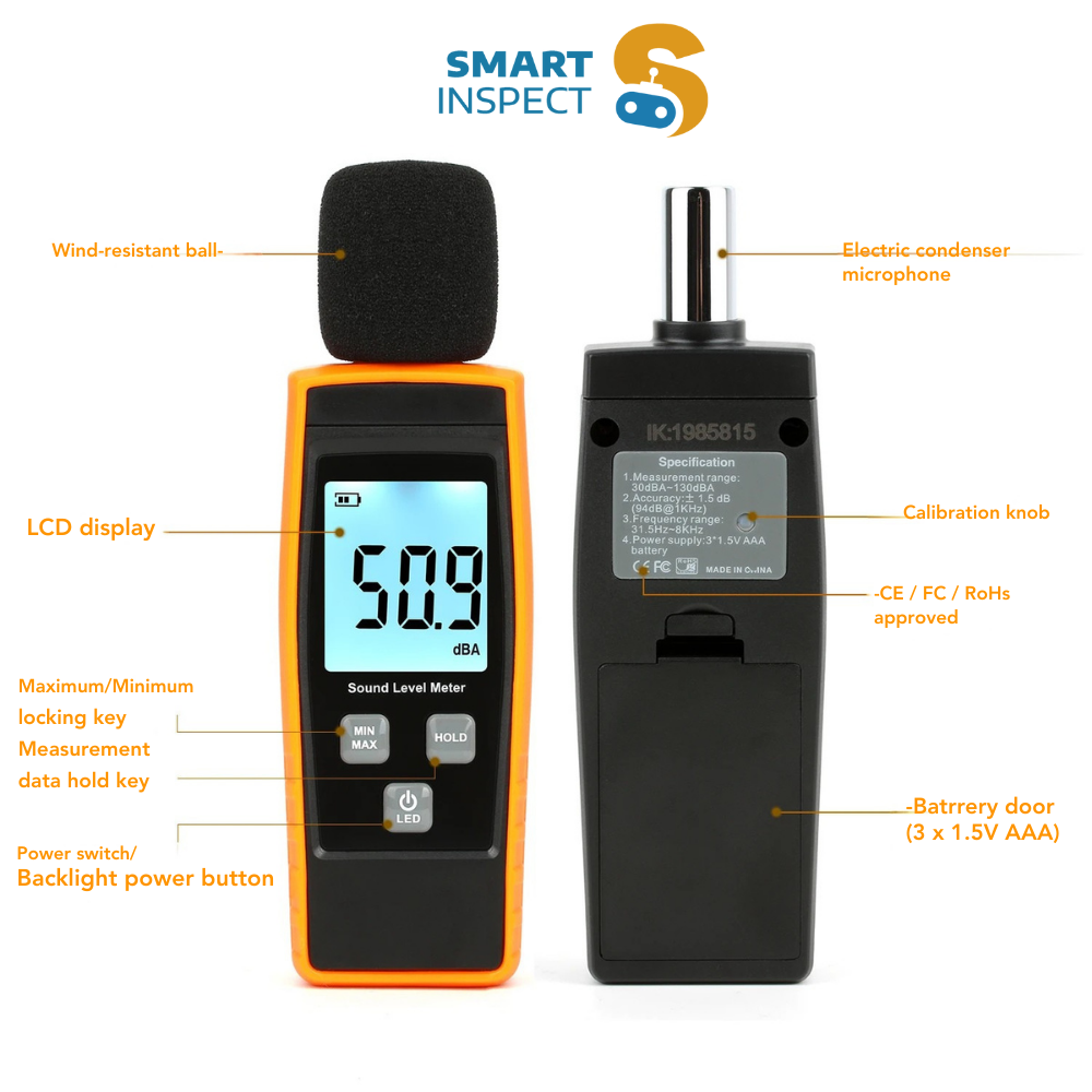 RZ Digital Handheld Sound Level Meter 30-130dB