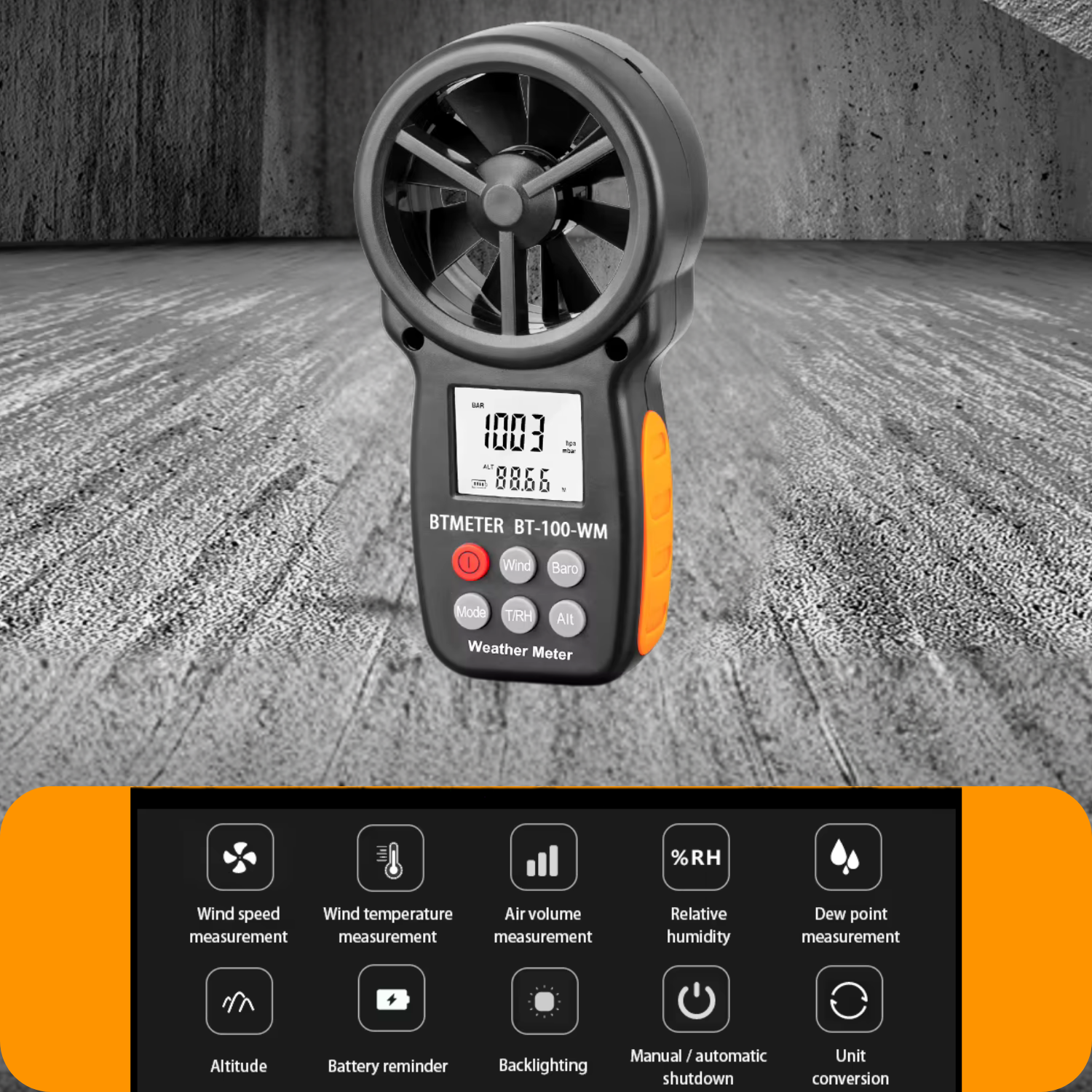 Digital Anemometer Handheld Wind Speed Meter