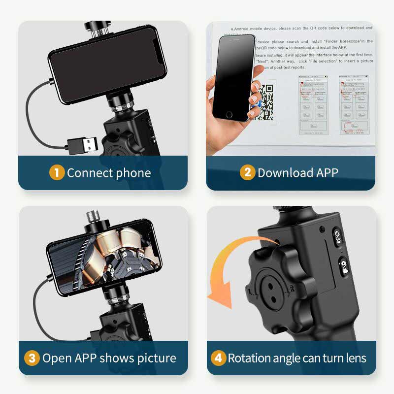 HD 720P Endoscope Controllable Camera for Smartphone